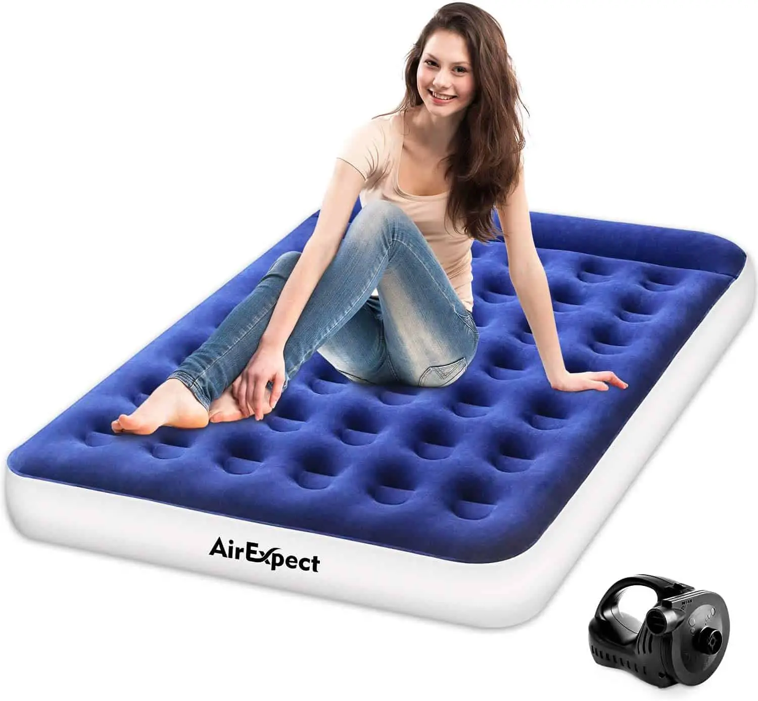 AirExpect Air Mattress Camping AirBed Twin Size - Leak Proof Inflatable Mattress 