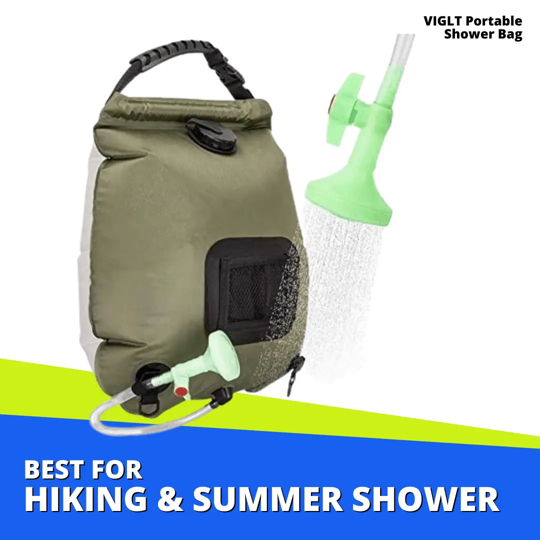VGEBY1 Outdoor Shower Bag Solar Heated 20 L Camping Shower Water Bag for Camping Hiking Outdoor Traveling 