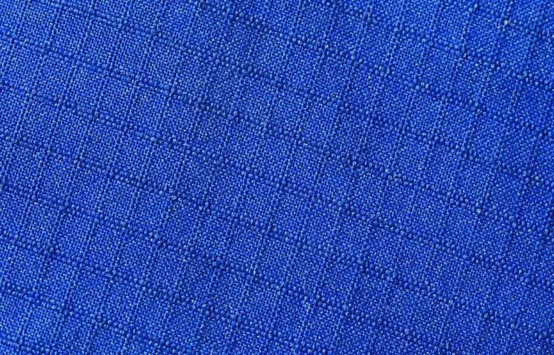 Blue ripstop nylon fabric